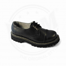 topánky kožené KMM 3 dierkové čierne