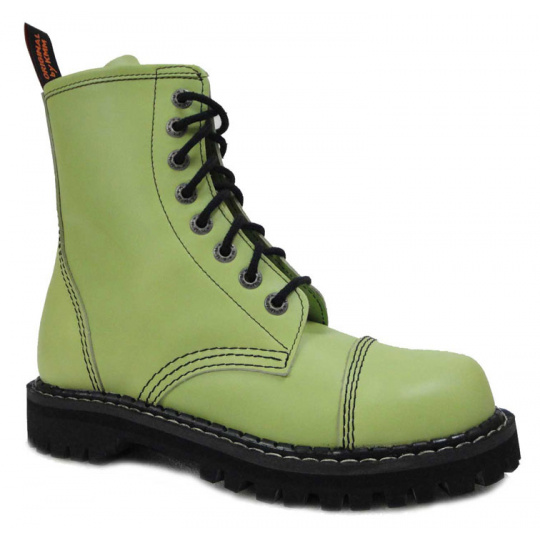 topánky kožené KMM 8 dierkové zelené